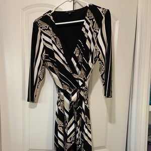 INC Faux Wrap Dress Large Petite LP